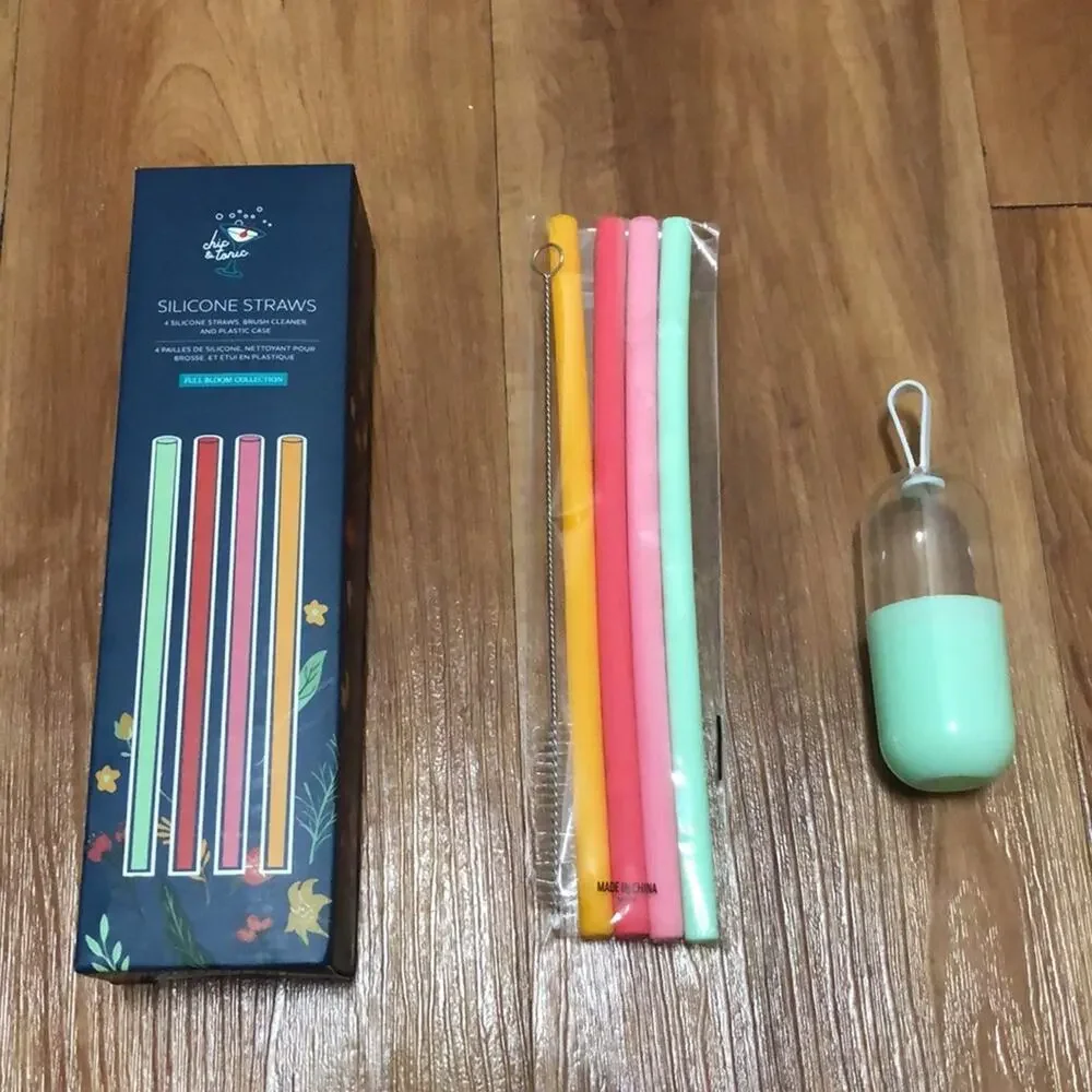Chic and Tonic Silicone Straws Full Bloom Collection